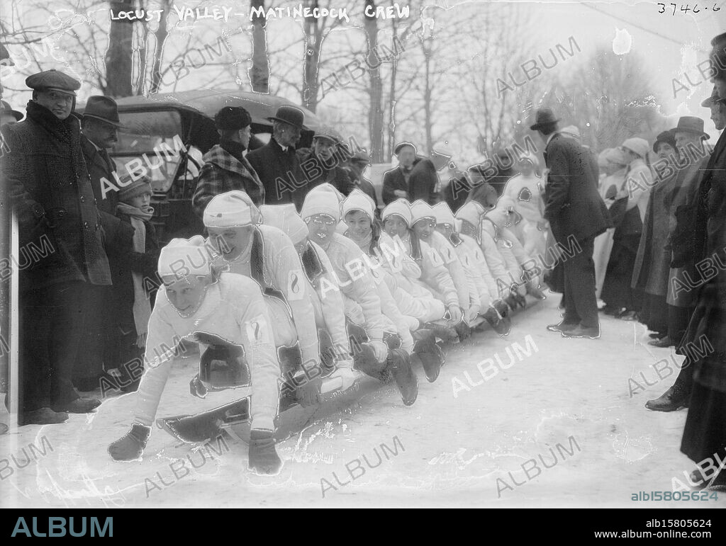 Locust Valley Matinecock crew, between ca. 1915 and ca. 1920, Glass negatives, 1 negative: glass.