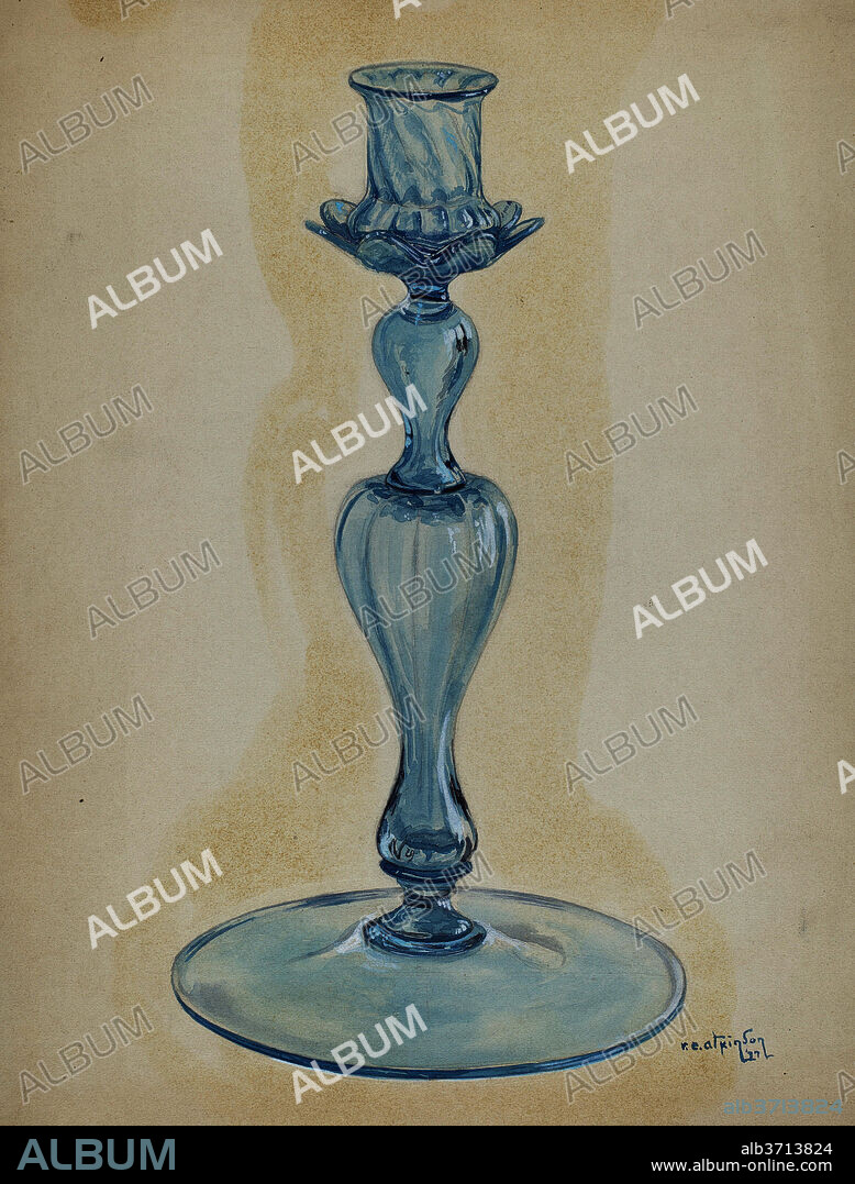 RALPH ATKINSON. Candlestick. Dated: 1937. Dimensions: overall: 30.1 x 23 cm (11 7/8 x 9 1/16 in.). Medium: watercolor, gouache, and graphite on paperboard.