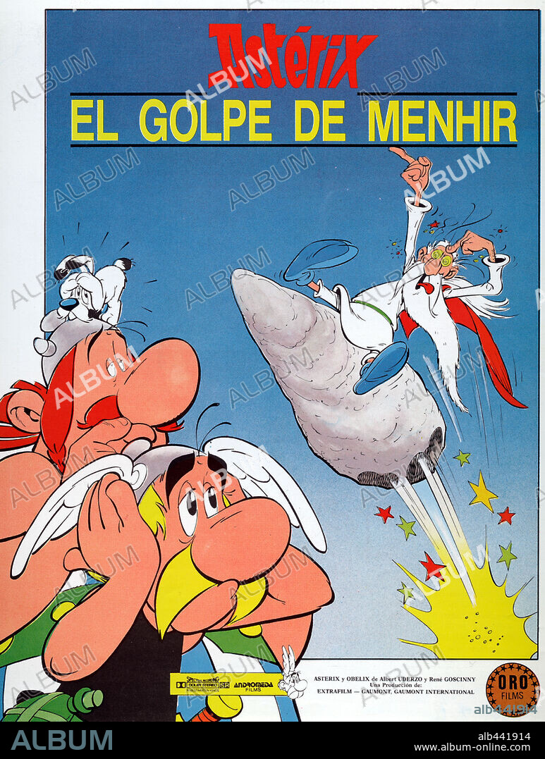 Affiche de ASTÉRIX ET LE COUP DU MENHIR, 1989, réalisé par PHILIPPE GRIMOND. Copyright DARGAUD FILMS.