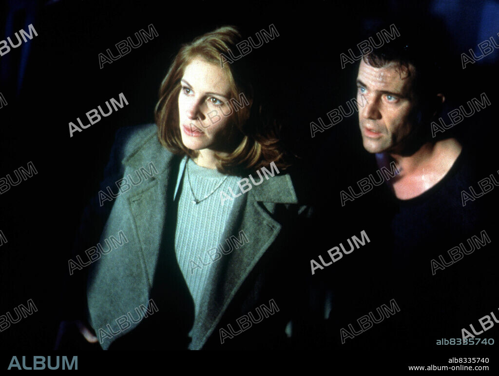 JULIA ROBERTS y MEL GIBSON en CONSPIRACION, 1997 (CONSPIRACY THEORY), dirigida por RICHARD DONNER. Copyright WARNER BROTHERS.
