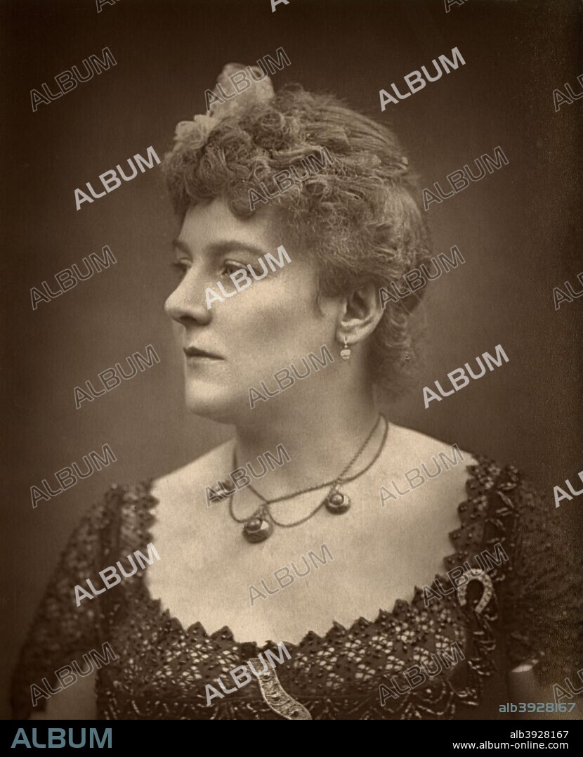 British actress Henrietta Lindley in 'Jim the Penman', 1886. 'Jim the Penman' is a play by Sir Charles Young, 7th Baronet, first performed in 1886. The subject of the play is the Victorian barrister and forger James Townsend Saward. A photograph from The Theatre, A Monthly Review, Volume VIII, July to December, 1886, edited by Clement Scott, Carson & Comerford, London, 1886.