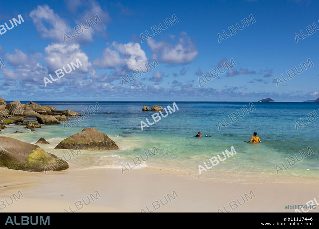Anse Soleil beach, Mahe, Republic of Seychelles, Indian Ocean, Africa.
