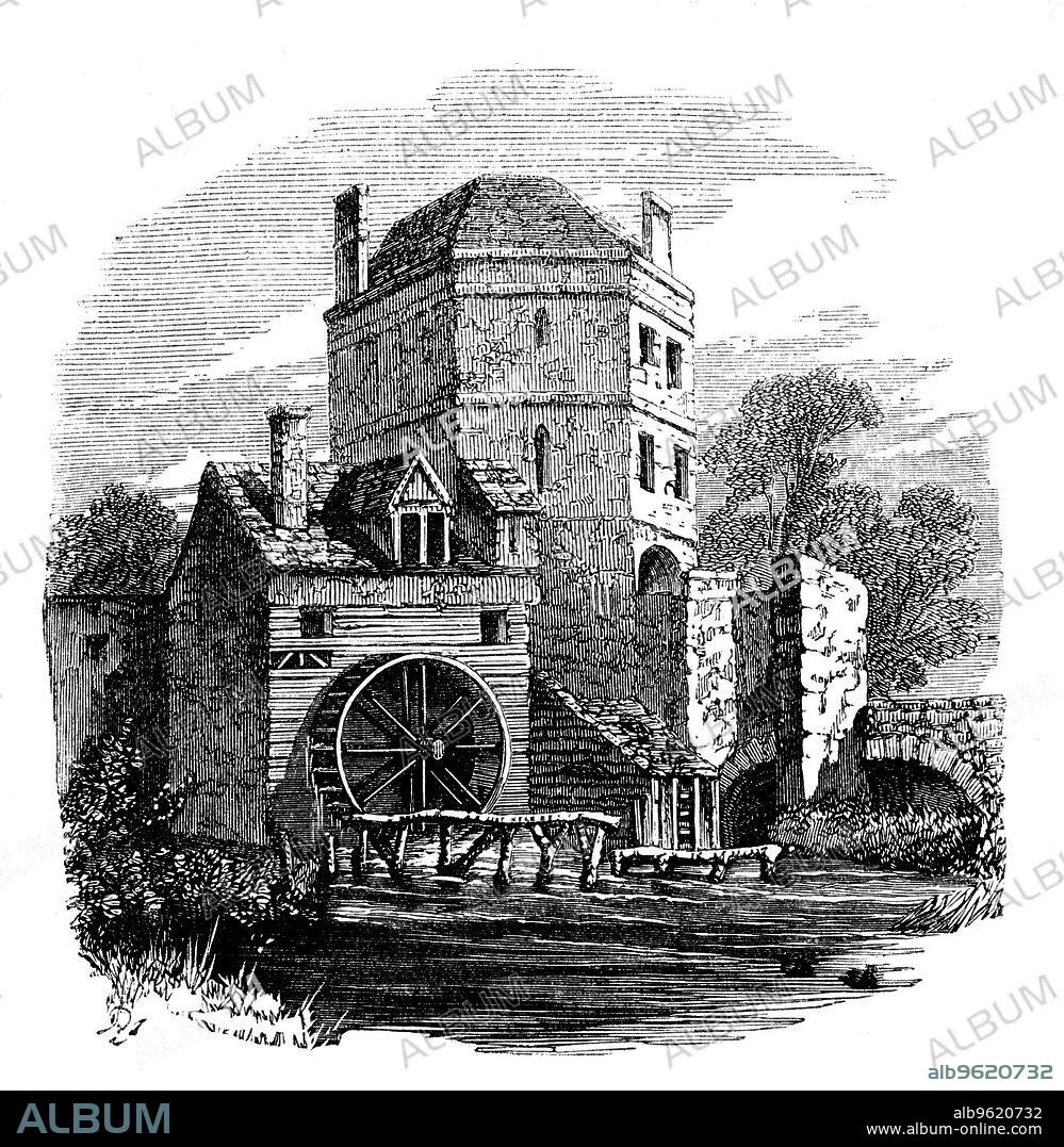 Tower of Franciscan friary, Oxford, 1788. The tower housed the study of Roger Bacon (c1214-1292), English experimental scientist, philosopher and Franciscan friar. Bacon was known as 'Doctor Mirabilis' due to his interest in magic and alchemy, the pursuit of which led ultimately to his being expelled from the Franciscan order. He experimented with optics and lenses, leading to the development of spectacles.