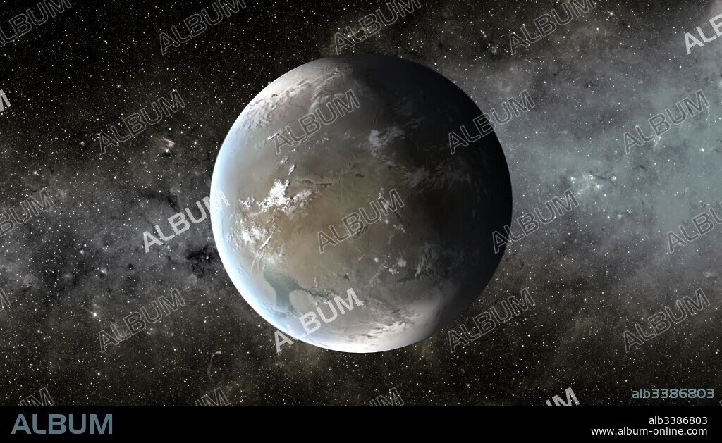 Kepler-62f (also known by its Kepler Object of Interest designation KOI-701.04) is a super-Earth exoplanet orbiting within the habitable zone of the star Kepler-62, the outermost of five such planets discovered by NASA's Kepler spacecraft. It is located about 1,200 light-years (370 parsecs, or nearly 1.135—1016 km) from Earth in the constellation of Lyra.