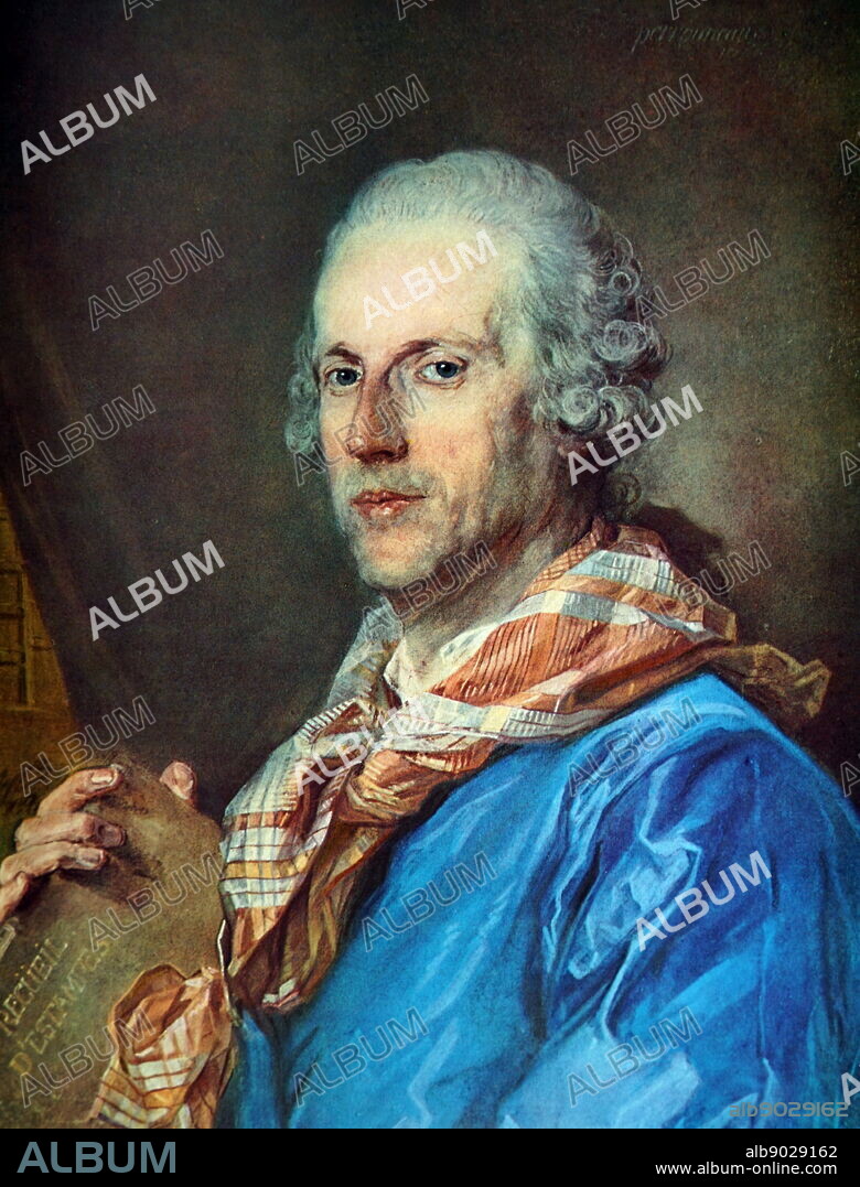 Portrait of Charles-Lenormant du Coudray 1766, by Jean-Baptiste Perronneau (1715-1783); Pastel on paper.