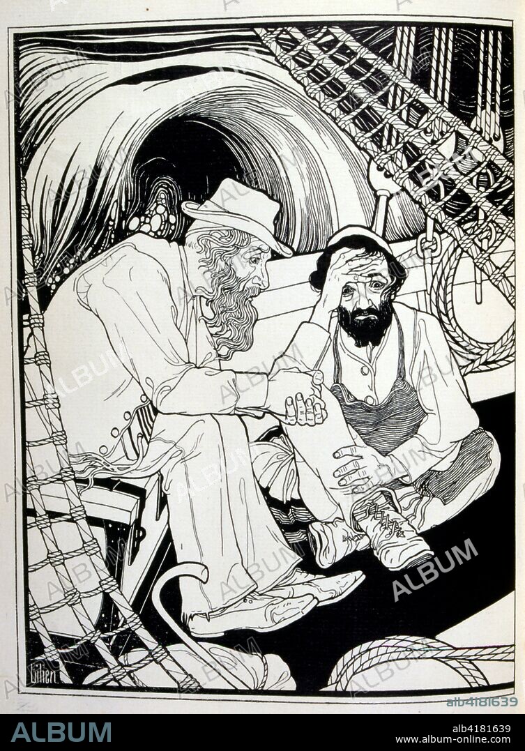 Illustration from Ephraim Moses Lilien 'Lieder des Ghetto'. by Morris Rosenfeld.