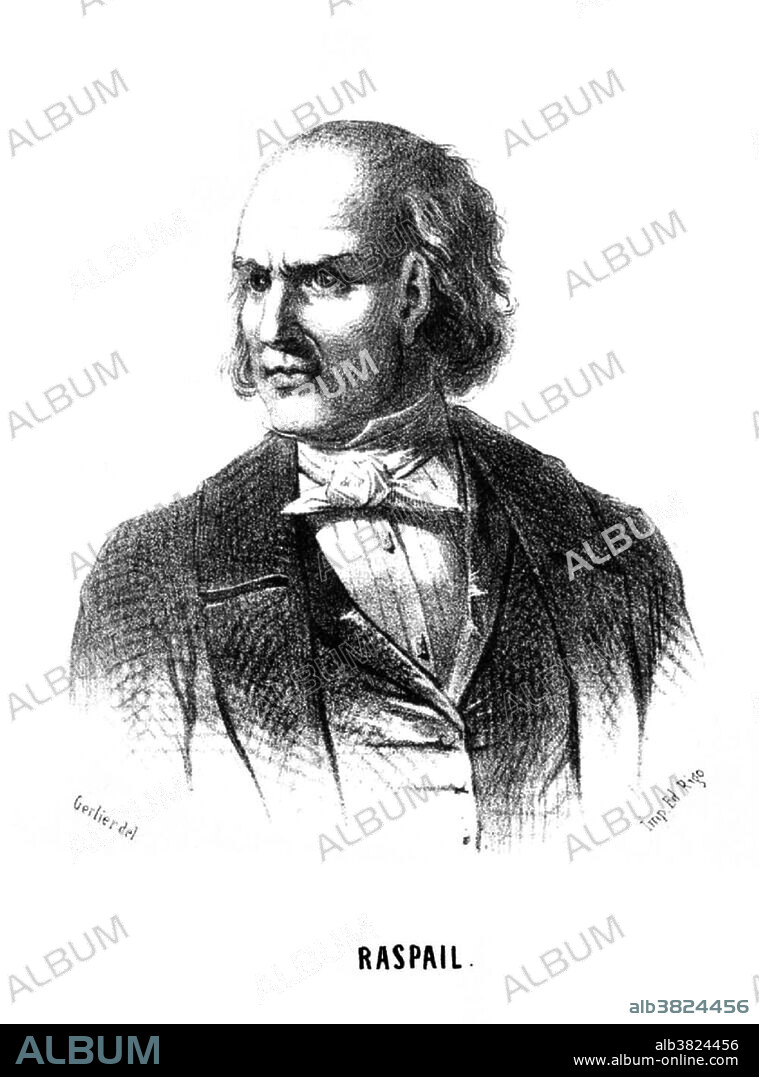 Francois-Vincent Raspail (January 25, 1794 - January 7, 1878) was a French chemist, naturalist, physiologist, and socialist politician. He was one of the founders of the cell theory in biology. He coined the phrase omnis cellula e cellula (every cell is derived from a [preexisting] cell) later attributed to Rudolf Karl Virchow. He was an early proponent of the use of the microscope in the study of plants. He was also an early advocate of the use of antisepsis and better sanitation and diet. After the revolution of 1830, Raspail became involved in politics. He was President of the Human Rights Society, and was imprisoned for that role. While in prison, he tended sick inmates, and studied their diseases. He became convinced of the value of camphor, which he believed worked by killing extremely small parasites, a version of the germ theory of disease. A member of the republican Carbonari society, he was imprisoned during Louis Philippe's reign. He was a candidate for the Presidency of the French Second Republic in December 1848, but came in fourth. He was involved in an attempted revolt and was again imprisoned as a result. In 1853, Napoleon III commuted his sentence of imprisonment to one of exile. He returned to France from exile in 1862. He died in 1878 a few weeks shy of his 84th birthday.