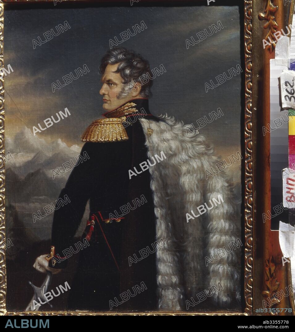 ANONYMOUS, 18TH CENTURY. Portrait of the commander-in-chief of the Russian Army on the Caucasus Aleksey Yermolov (1777-1861).