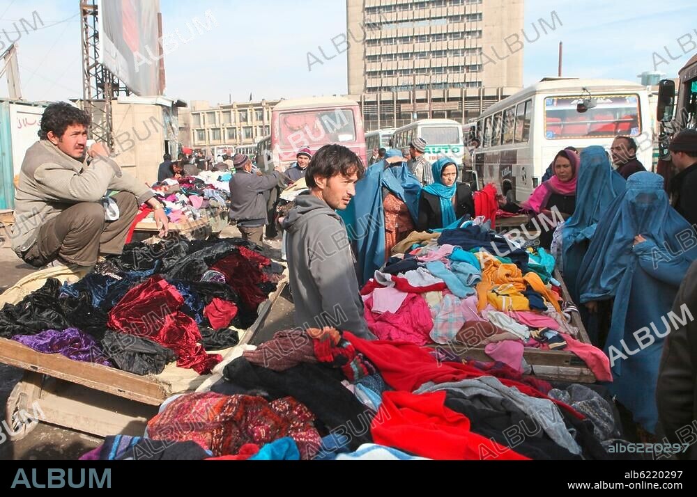 marketplace in Kabul, Afghanistan.
