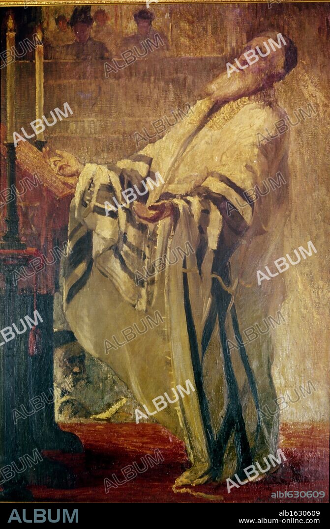 NIKOLAI P. BOGDANOFF-BJELSKI. Synogogue Service Imploring Divine Favor & Grace, Bogdanoff-Bjelski,  Nikolai P. (1868-1945/Russian).