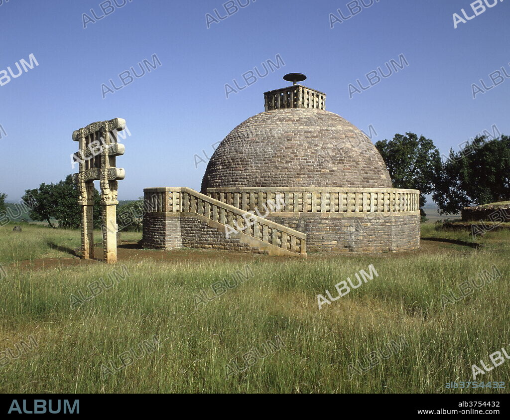 Stupa No. 3 at the Sanchi, UNESCO World Heritate Site, Madhya Pradesh, India, Asia.
