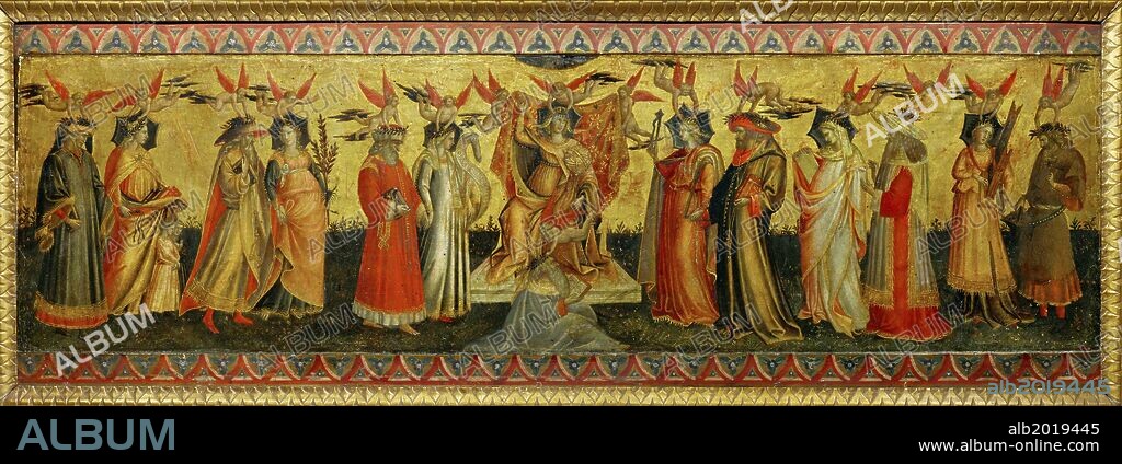 Giovanni dal Ponte / 'Las Siete Artes Liberales', hacia 1435, Temple sobre tabla, 56 x 155 cm, P02844.