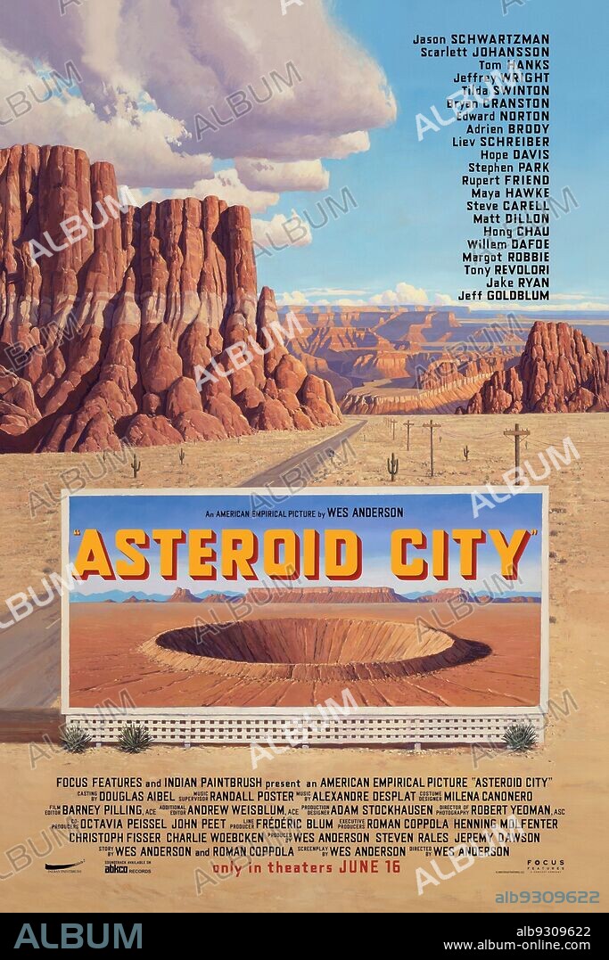 Poster of ASTEROID CITY, 2023, directed by WES ANDERSON. Copyright AMERICAN EMPIRICAL PICTURES.