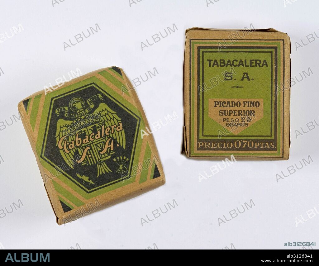 España. Guerra civil (1936-1939). Picadura de tabaco Fino Superior elaborado por Tabacalera S.A. en la zona nacional.