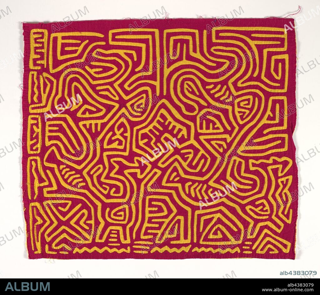 shirt panel (mola), Kuna people, about 1950s, appliqued cotton, 16-3/4 x 19-1/4 in., Textile and Fashion Arts.