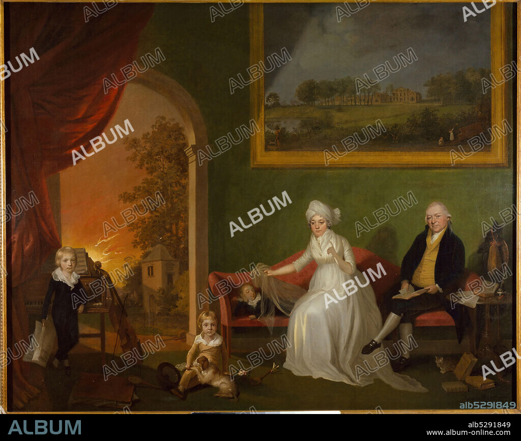 JAMES MILLAR. Portrait of Robert Mynors and His Family, 1797.