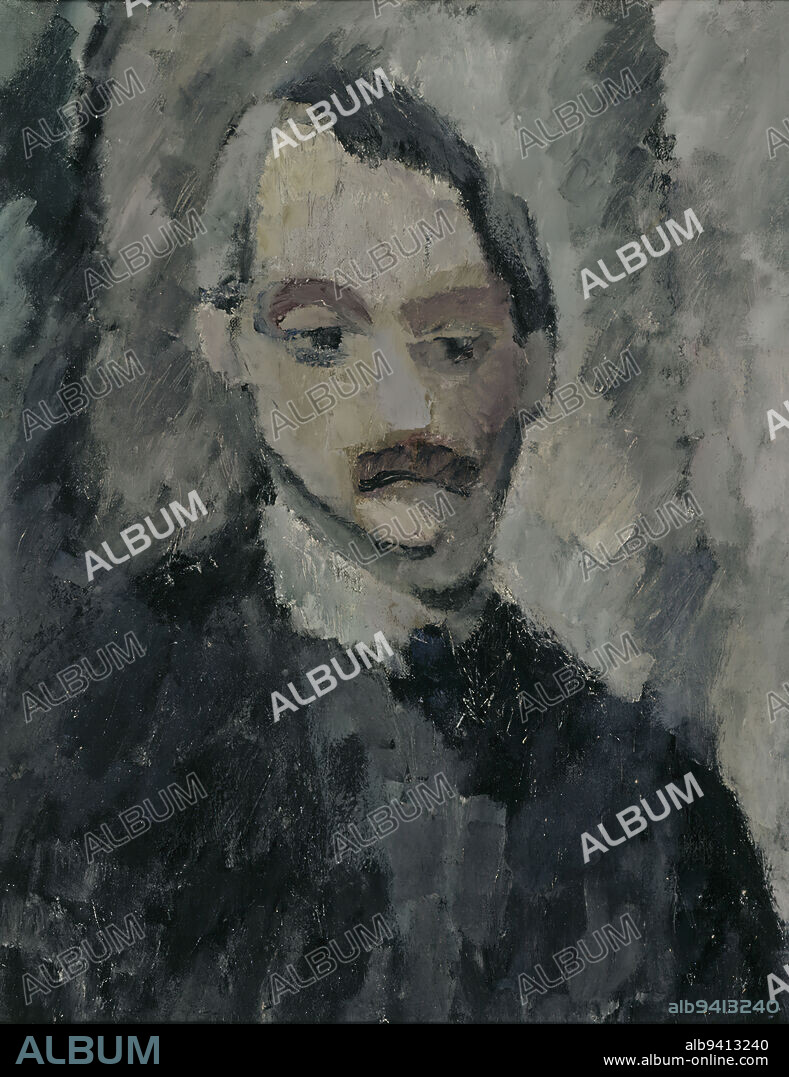Valle Rosenberg, 15.11.1891, Porvoo, 18.12.1919, Porvoo, The Sculptor Nils E. Santesson, 1916, 66 × 51 cm, oil, oil on canvas.