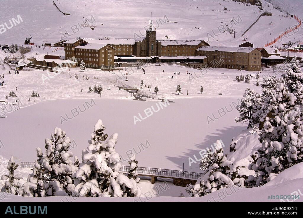 Santuario de Nuria. Valle de Núria.Girona.Pirineo Catalan. España.