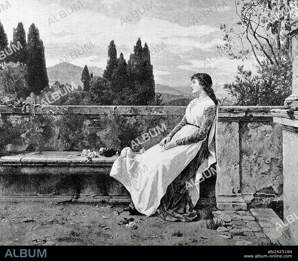 Matilde de Canossa (1046-1115), llamada la Gran Condesa o Matilde de Toscana. Noble italiana, la mayor aliada del papa Gregorio VII durante la Querella de las Investiduras. Participó en la mediación entre el citado Papa y Enrique IV en el llamado Paseo de Canossa. Poderosa señora feudal y una de las mujeres más influyentes de la Edad Media. Grabado por R. Brend'Amour. La Ilustración, 1887.