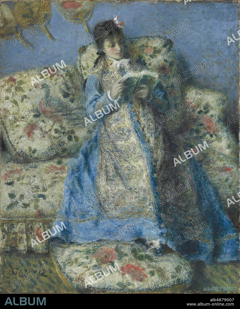 Pierre-Auguste Renoir, French, 18411919, Portrait of Madame Monet (Madame Claude Monet Reading), c. 1874, Oil on canvas, 24 5/16 x 19 13/16 in. (61.7 x 50.3 cm).