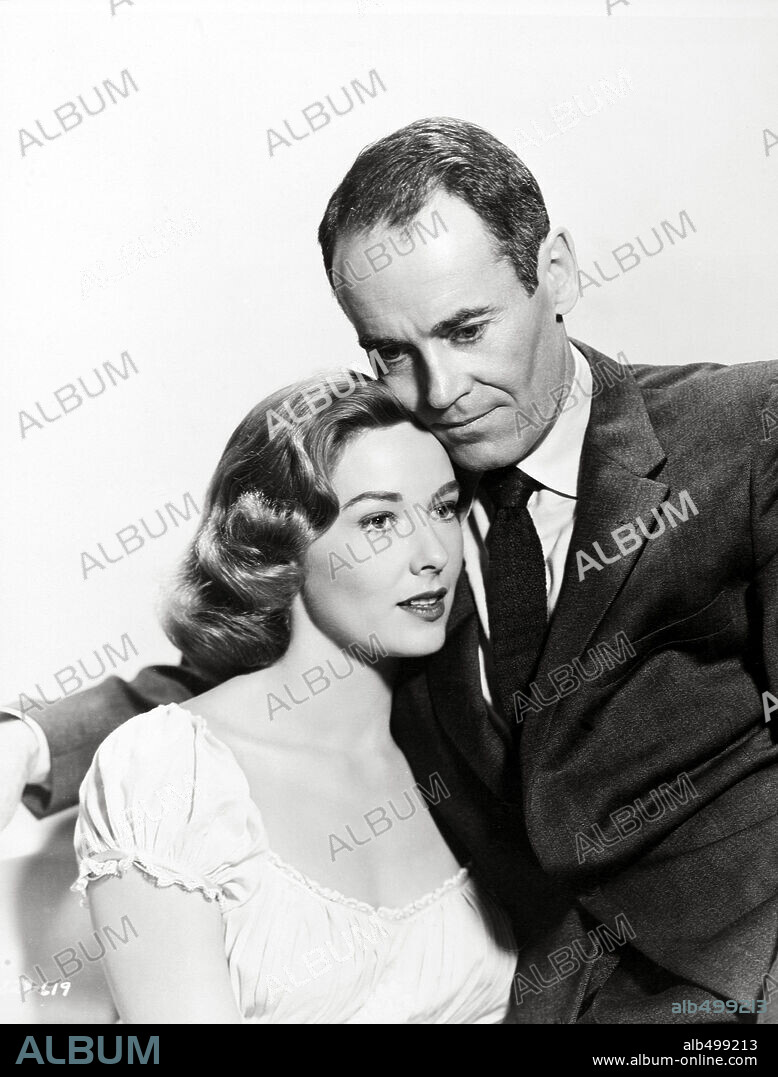 HENRY FONDA and VERA MILES in THE WRONG MAN, 1956, directed by ALFRED HITCHCOCK. Copyright WARNER BROTHERS.