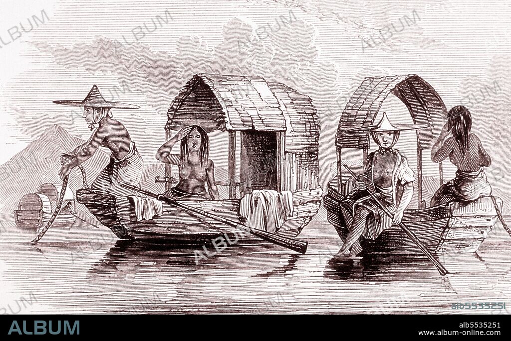 The Tankas (pinyin: Danjia) or boat people are an ethnic subgroup in Southern China who have traditionally lived on junks in coastal parts of Guangdong, Guangxi, Fujian, Hainan, and Zhejiang provinces, as well as Hong Kong and Macau. Historically, the Tankas were considered to be outcasts. Since they were boat people who lived by the sea, they were sometimes referred to as 'sea gypsies' by the Chinese and British. The Tanka also formed a class of prostitutes in Canton operating the boats in Canton's Pearl River which functioned as brothels, they did not practice foot binding and their dialect was unique. They were forbidden to marry Chinese or live on land. Their ancestors were the natives of Southern China before the Chinese expelled them to their current home on the water.