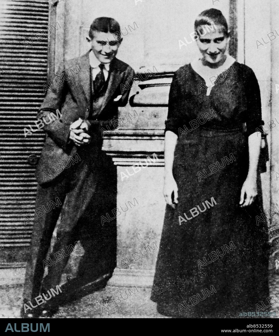 UNDATED ARCHIVE. Author Franz Kafka and his sister Ottilie "Ottla" Kafka, circa 1914.. Photo: Scanpix / TT Code: 194.