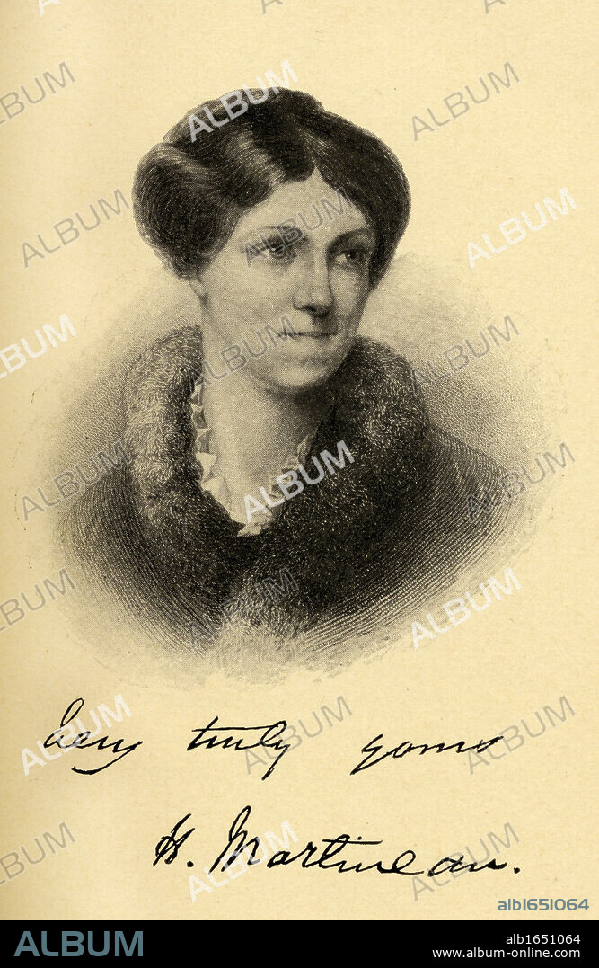 Harriet Martineau, 1802-1876. English social reformer and author, poet and philosopher.