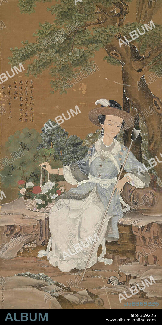 CHINESE PAINTER. Rong Fei ("Fragrant Concubine"?onsort by the Qianlong Emperor) dressed in Western Clothes.