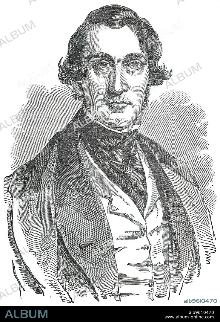 Mr. John Locke, M.P. for Honiton, 1850. Locke '...studied engineering under the late Sir George Stephenson, and...acted as his principal assistant in the construction of the Liverpool and Manchester Railway - the first of the great iron-ways that now in every direction gird the kingdom...The London and Southampton was the second great, line constructed by Mr. Locke; and it was followed by the Manchester and Sheffield, with its magnificent viaducts and tunnel at Woodhead, hewn through three miles of solid rock...He is known as a distinguished engineer in France...He laid out and executed the line from Paris to Rouen, and the far greater work from Rouen to Havre, and for which last he received from the late King, Louis Philippe, the decoration of the Legion of Honour. He has also the merit of the introduction of passenger railways into Spain...'. From "Illustrated London News", 1850.