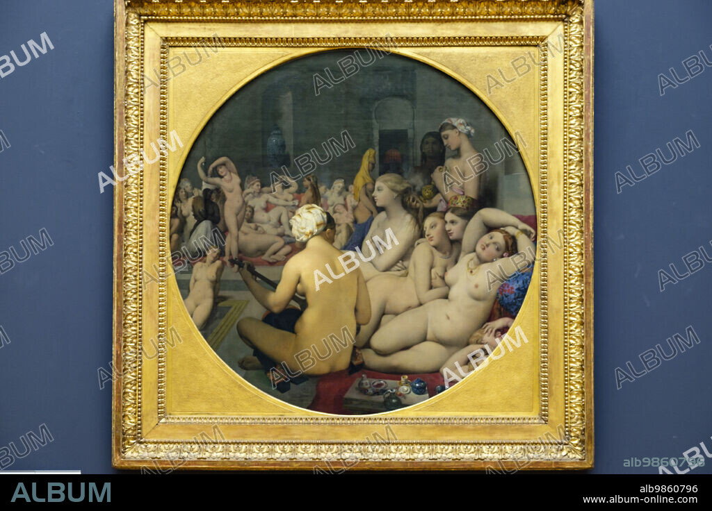El baño turco ,Dominique Ingres,obra orientalista, Museo del Louvre,museo nacional de Francia, Paris, France,Western Europe.