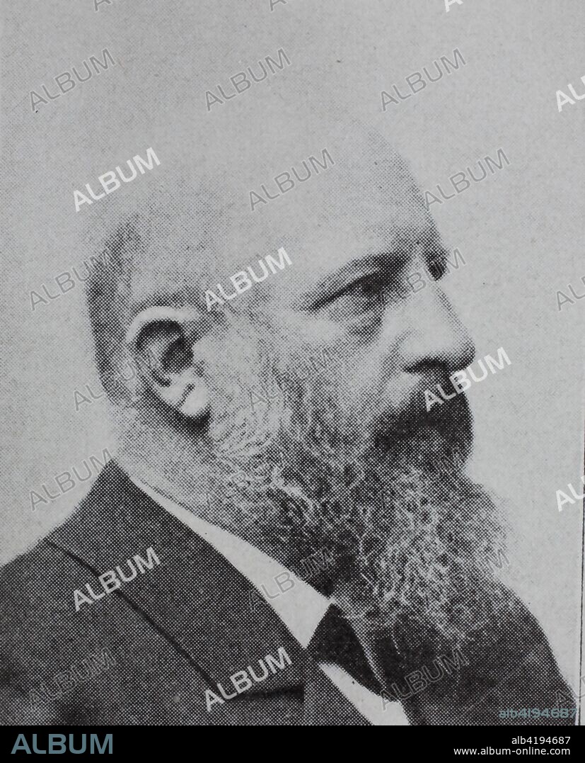Carl Gussenbauer 1842 - 1903, Austrian surgeon, historical image or illustration, published 1890, digital improved.