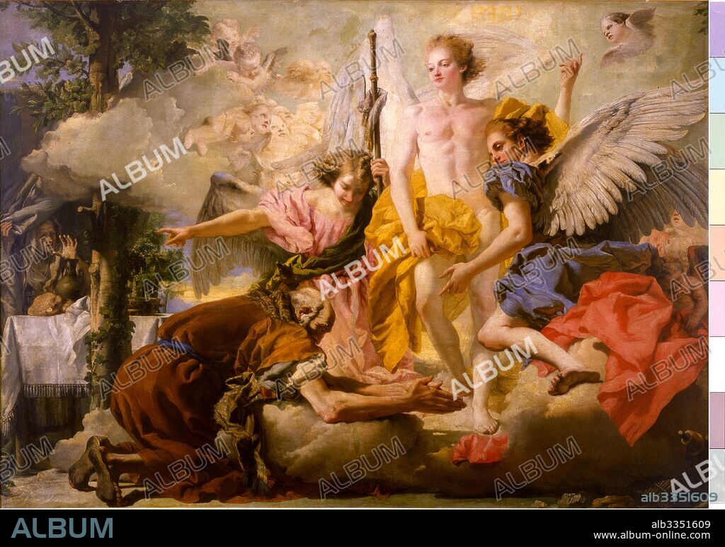 GIANDOMENICO TIEPOLO. Abraham and the Three Angels.