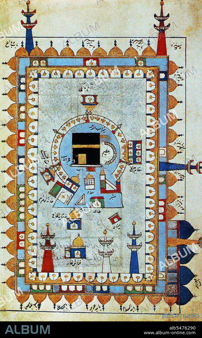 The Kaaba is a cuboid-shaped building in Mecca, Saudi Arabia, and is the most sacred site in Islam. The Qur'an states that the Ka'ba was constructed by Abraham (Ibrahim in Arabic), and his son Ishmael (Ismail in Arabic), after the latter had settled in Arabia. The building has a mosque built around it, the Masjid al-Haram. All Muslims around the world face the Ka'ba during prayers, no matter where they are. This is called facing the Qiblah.