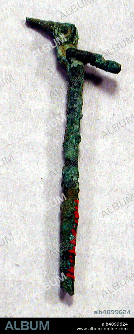 Copper Lime Spoon with Bird Top, Inca, 15th16th century, Peru, Inca, Copper (cast), Length 3-1/16 in. (7.8 cm), Metal-Implements.