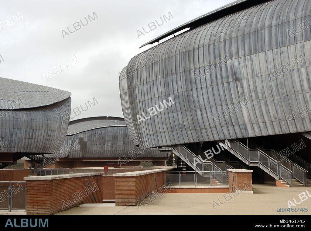 Italy. Rome. Auditorium Parco della Musica. Multi-functional public music complex. Designed by italian architect Renzo Piano (b.1937). Exterior.