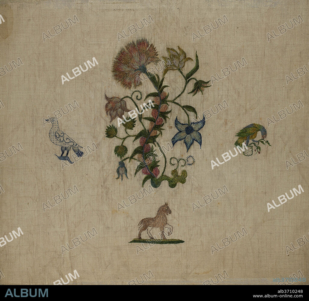 ISABELLA RUTH DOERFLER. Embroidery. Dated: c. 1940. Dimensions: overall: 35 x 37.9 cm (13 3/4 x 14 15/16 in.). Medium: watercolor and graphite on paperboard.