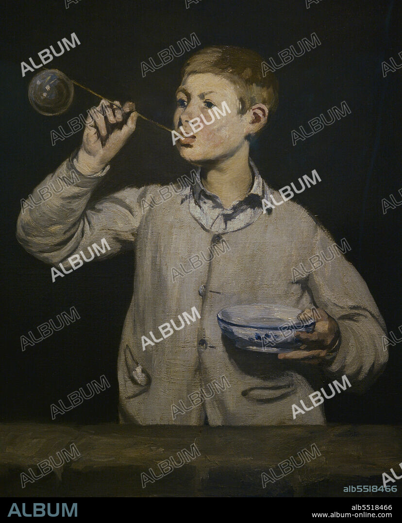 EDOUARD MANET (1832-1883). FRENCH PAINTER.. Edouard Manet (1832-1883). Pintor Impresionista francés. Niño haciendo pompas de jabón, 1867. Oleo sobre lienzo (100,5 x 81,4 cm). Museo Calouste Gulbenkian. Lisboa. Portugal.