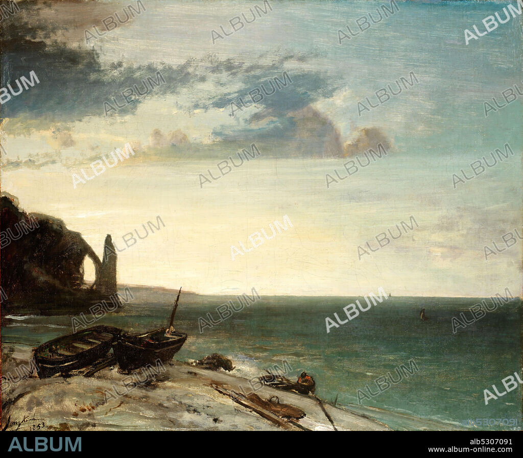 JOHAN BARTHOLD JONGKIND. The Sea at Etretat, 1853.