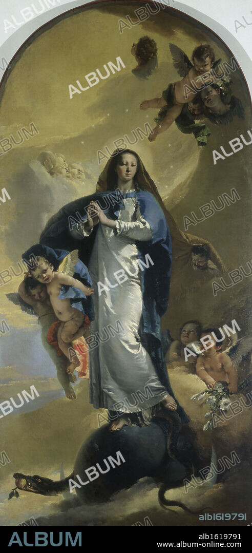 GIAMBATTISTA TIEPOLO. Immaculate Conception   Giovanni Battista Tiepolo (1696-1770/ Italian)   Oil on Canvas   Civic Museum, Vicenza.