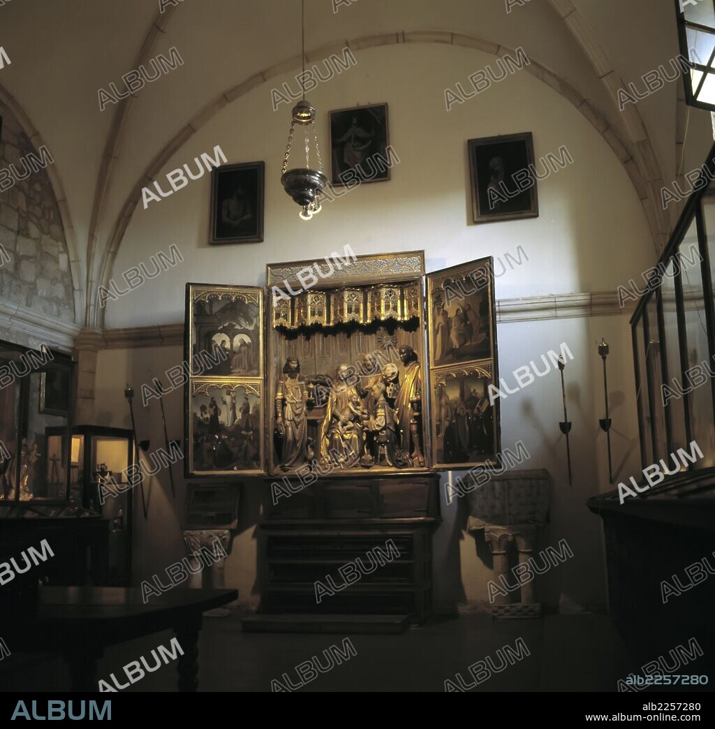 BURGOS. COVARRUBIAS. COLEGIATA DE SAN COSME Y SAN DAMIAN. TRIPTICO SOBRE LA EPIFANIA.