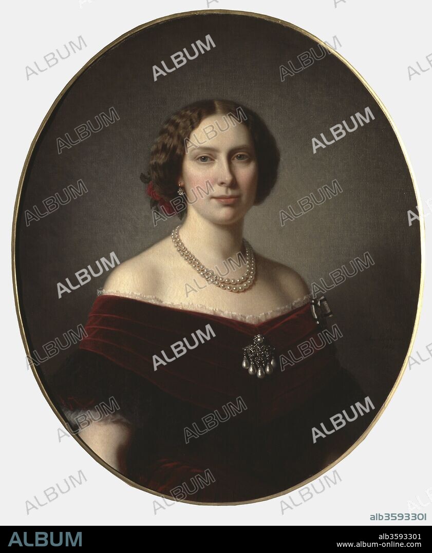 AMALIA LINDEGREN. Portrait of Louise of the Netherlands (1828-1871), Queen of Sweden and Norway.