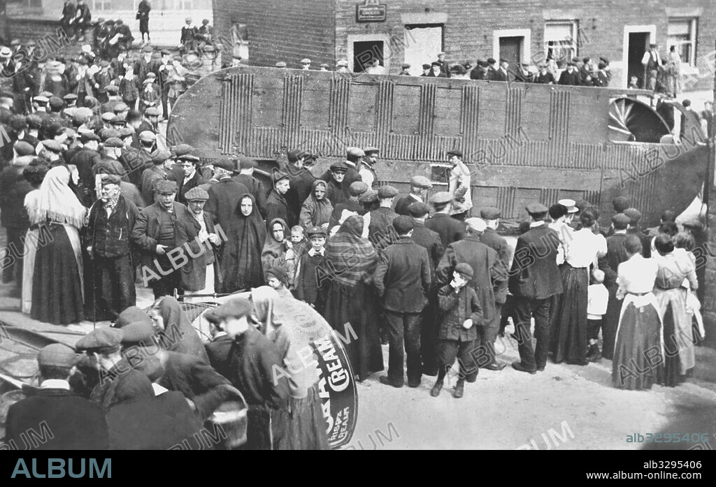 A Tram Accident at Millbrook. Stalybridge, Greater Manchester, 1911.