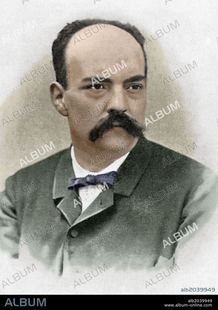 VALENTI ALMIRALL (1841-1904). Político español adherido al Partido Demócrata y después al Federal. Fundó el "Diari Catalá" (1879-81). Fue uno de los promotores del Memorial de Greuges (1885) presentado a Alfonso XII. Sentó las bases del autonomismo con "Lo Catalanisme" (1886). La Ilustración Catalana. Año 1904. Grabado coloreado.
