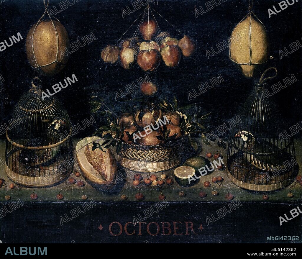 DIEGO VELAZQUEZ (1599-1660). BODEGON RELATIVO AL MES DE OCTUBRE.
