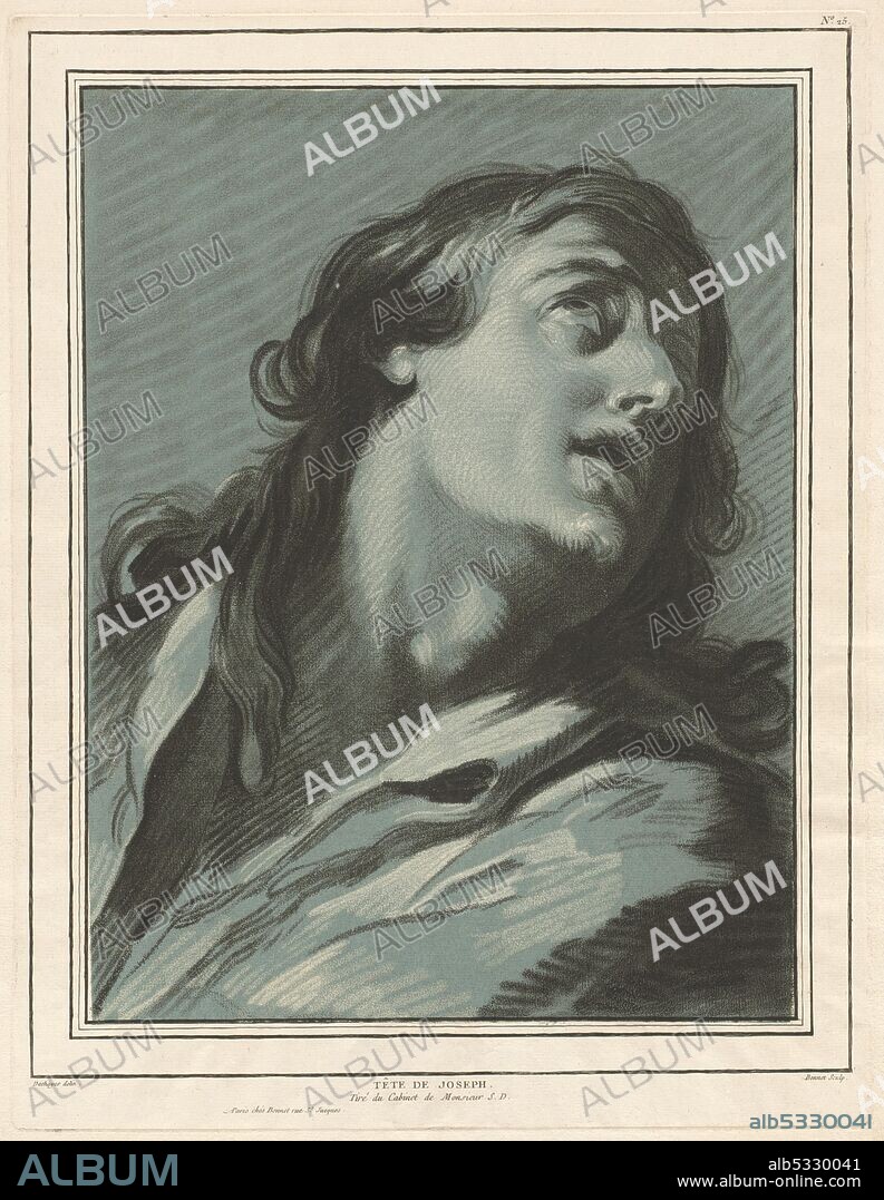 LOUIS MARIN BONNET. Tête de Joseph (Head of Joseph), 1773.