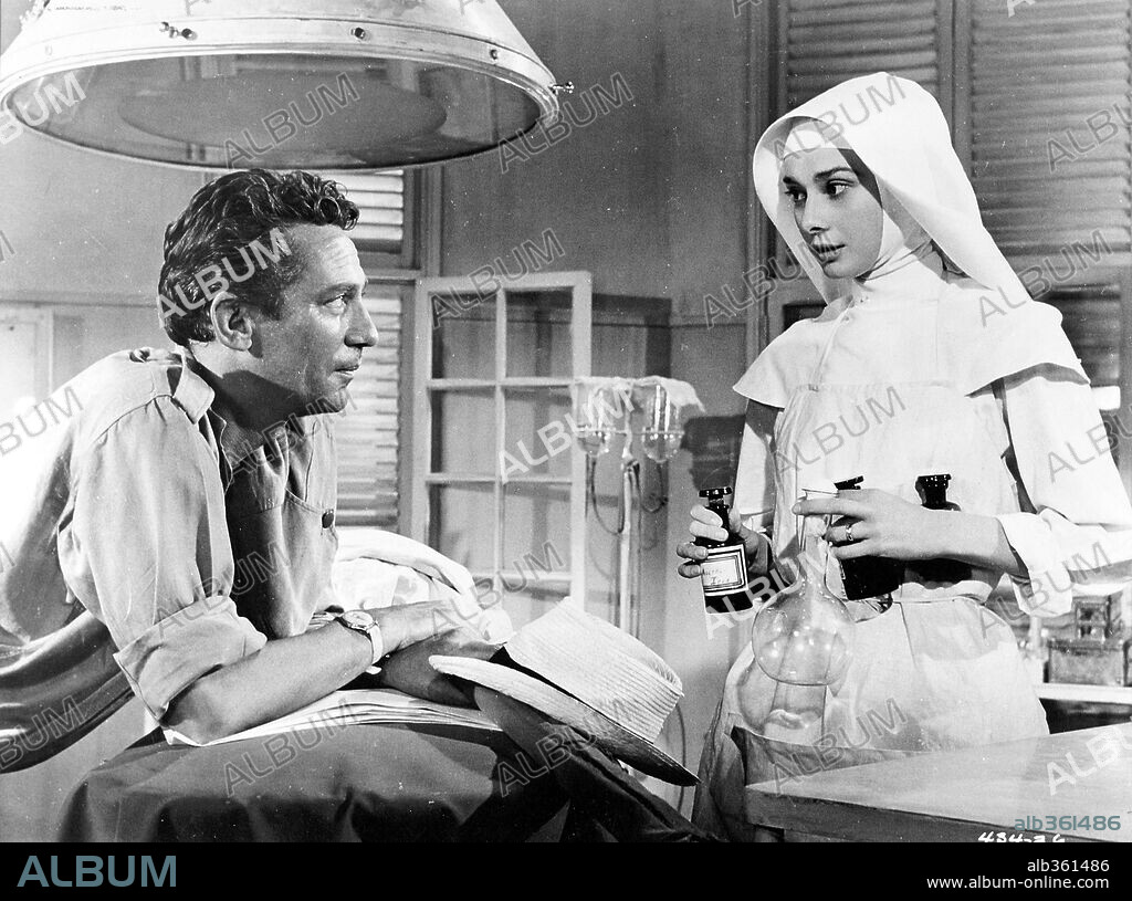 AUDREY HEPBURN and PETER FINCH in THE NUN'S STORY, 1959, directed by FRED ZINNEMANN. Copyright WARNER BROS.