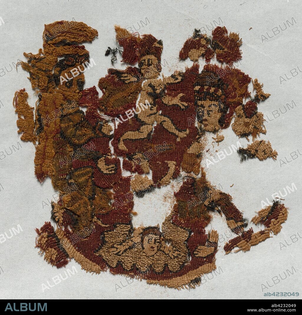 Fragment of a Segmentum: Achilles, 650 - 750. Egypt, Umayyad period (?), mid-7th to mid-8th century. Tapestry; linen and wool; overall: 12 x 9.6 cm (4 3/4 x 3 3/4 in.).