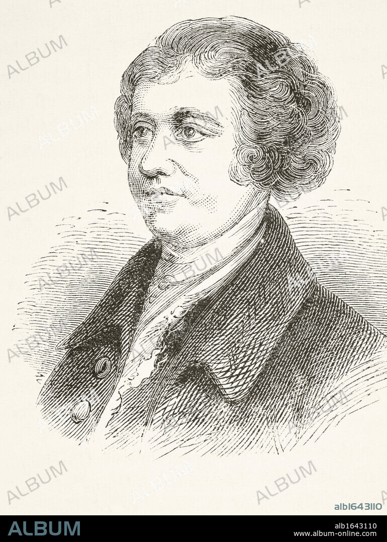 Edmund Burke 1729 to 1797 Anglo Irish philosopher, author and statesman. From The National and Domestic History of England by William Aubrey published London circa 1890.