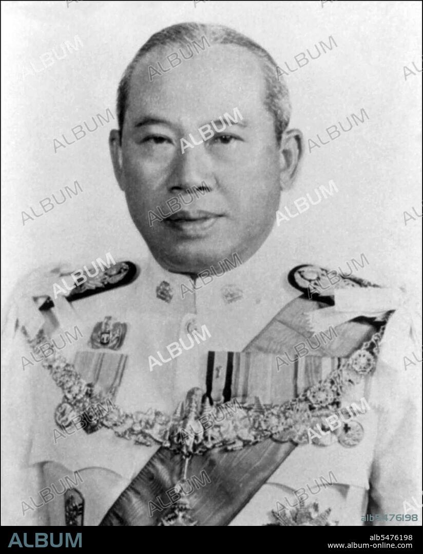 Field Marshal Thanom Kittikachorn (August 11, 1911 - June 16, 2004) was a military dictator of Thailand. A staunch anti-Communist, Thanom oversaw a decade of military rule in Thailand from 1963 to 1973, until public protests which exploded into violence forced him to step down. His return from exile in 1976 sparked protests which led to a massacre of demonstrators, followed by a military coup. In October 1976, Thanom returned to Thailand as a novice monk at Wat Bowonniwet. His return triggered student protests which took place on the campus of Thammasat University. The far right, aided by government security forces, stormed the campus and massacred protesters on 6 October 1976. That evening, the military again seized power from the elected civilian government. Thanom soon left the monkhood but never took a role in politics again. Later in his life, he made an effort to rehabilitate his tarnished image and recover properties that had been seized when he was overthrown. In March 1999, Thanom was nominated to become a member of the honorary Royal Guard by Prime Minister Chuan Leekpai, which was a highly controversial act. Thanom turned down the appointment. Thanom died at the age of 92 on 16 June 2004 in Bangkok General Hospital, after suffering a stroke and a heart attack in January 2004. His medical expenses were paid by King Bhumibol Adulyadej. His cremation was held on 25 February 2007 at Wat Debsirin. Queen Sirikit presided over the cremation ceremony, lighting the royal flame on behalf of King Bhumibol. Princess Chulabhorn also presided.